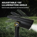 Solar Garden Spotlight with Color-Changing LEDs, Stake or Wall Mount