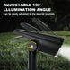 Solar Garden Spotlight with Color-Changing LEDs, Stake or Wall Mount