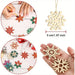 Wooden Snowflake Christmas Ornaments, 100 Pieces, 2 in Unfinished Cutouts with Hanging Cords