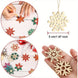 Wooden Snowflake Christmas Ornaments, 100 Pieces, 2 in Unfinished Cutouts with Hanging Cords