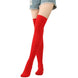 Christmas Striped Over-the-Knee Socks - Elf Style Thigh-High Stockings (1 Pair)