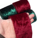 Christmas Velvet Wired Ribbon, Green, 3 Yards x 6.3cm