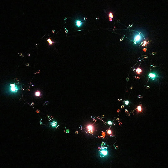 Light-Up LED Bulb Necklace, Christmas Costume Accessory