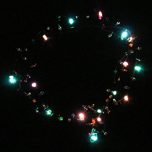 Light-Up LED Bulb Necklace, Christmas Costume Accessory