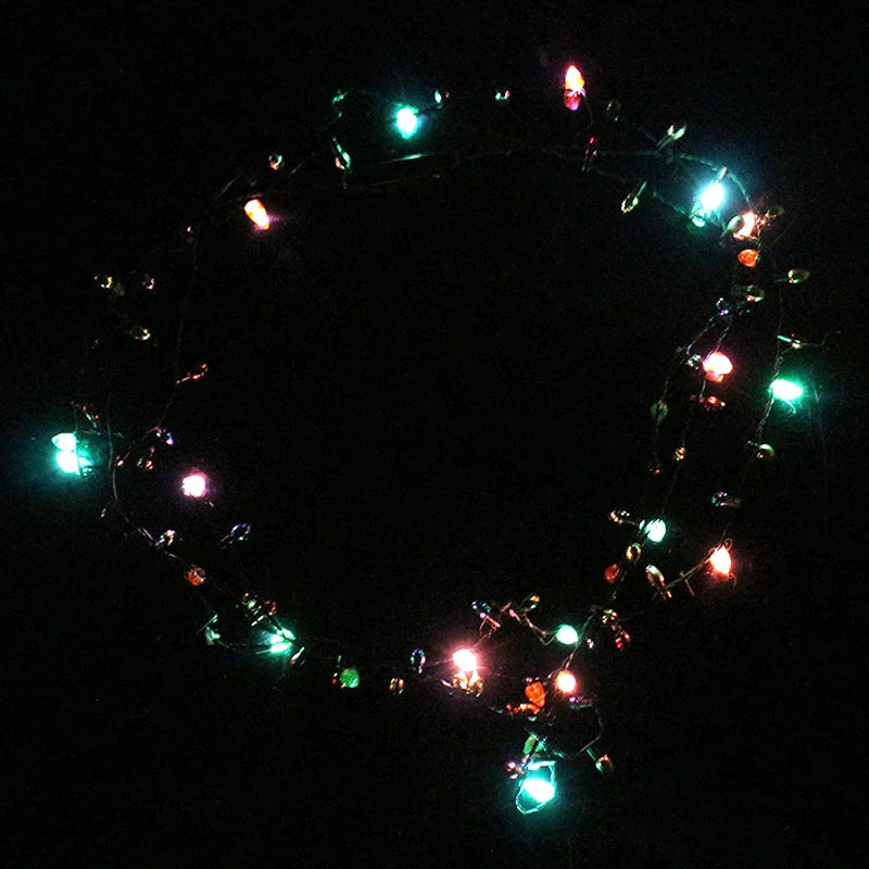 Light-Up LED Bulb Necklace, Christmas Costume Accessory