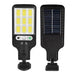 Solar Motion Sensor Wall Light with Remote, 108 COB LEDs, 3 Modes