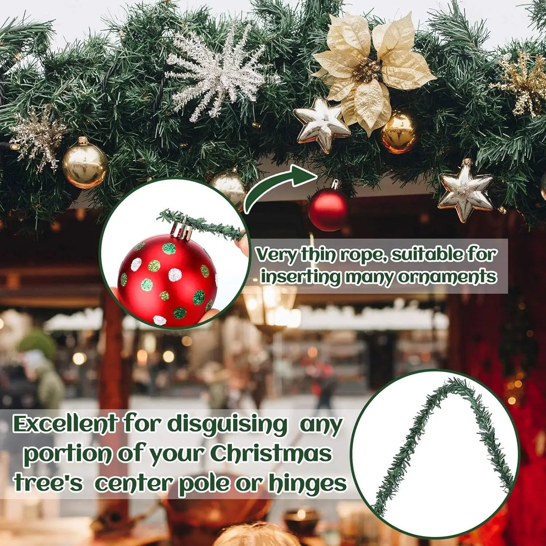 Flexible Pine Wire Garland Roll, 5m - Christmas Wreath & Tree Ties
