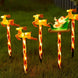 Solar Santa Sleigh and Reindeer Stake Lights, 5-Piece Christmas Pathway Light Set for Yard and Walkway