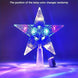 Lighted Star Christmas Tree Topper, 5.9 in Clear Star with Multicolor LEDs, Battery Operated