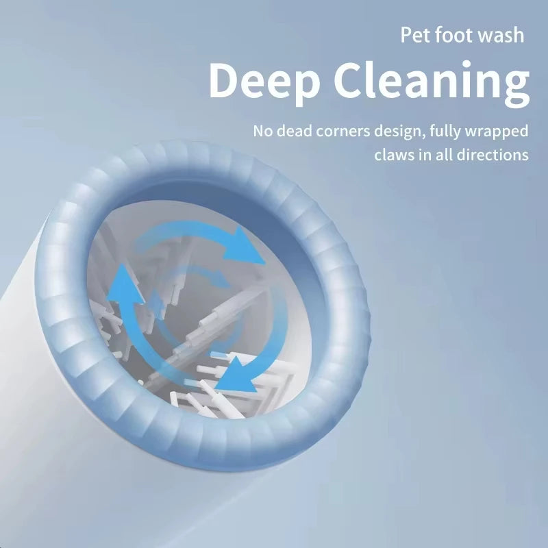 Automatic Dog Paw Cleaner Cup, Rechargeable Pet Foot Washer with Soft Bristles