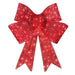 24-Inch Red Pre-Lit LED Christmas Bow, Outdoor Holiday Decoration