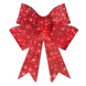 24-Inch Red Pre-Lit LED Christmas Bow, Outdoor Holiday Decoration