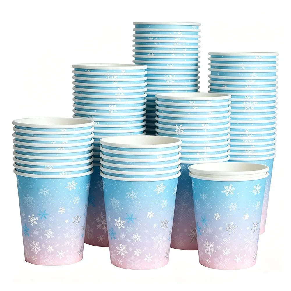Christmas Winter Paper Cups, 10 Pack
