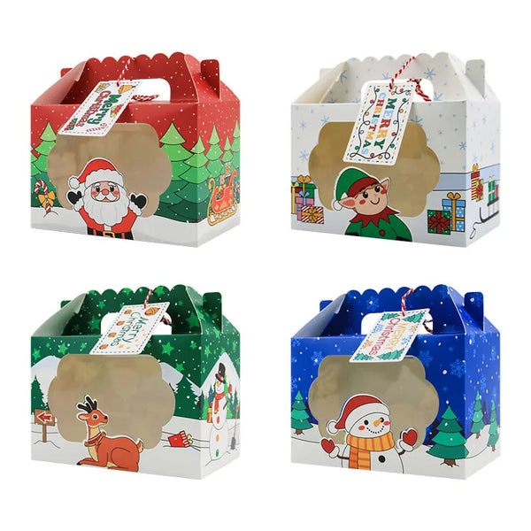 12 Pcs Christmas Gift Boxes, 4 Assorted Holiday Designs