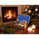 Pocket Mini Nativity Set in Tin Box, 10-Piece Miniature Christmas Manger Scene with Starry Lid