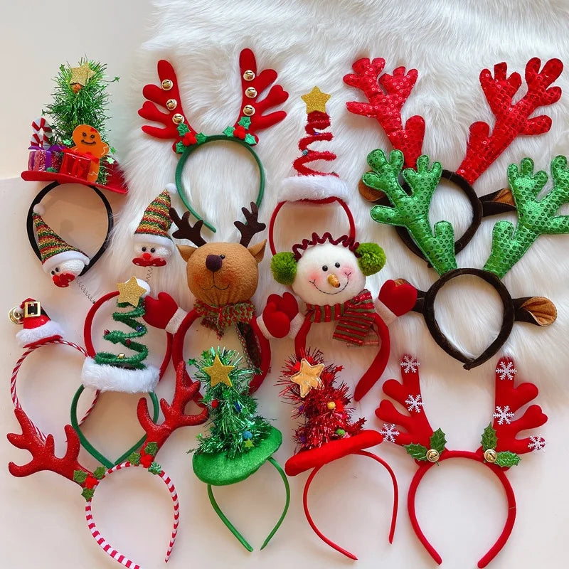 3-Pack Assorted Christmas Headbands, Random Designs