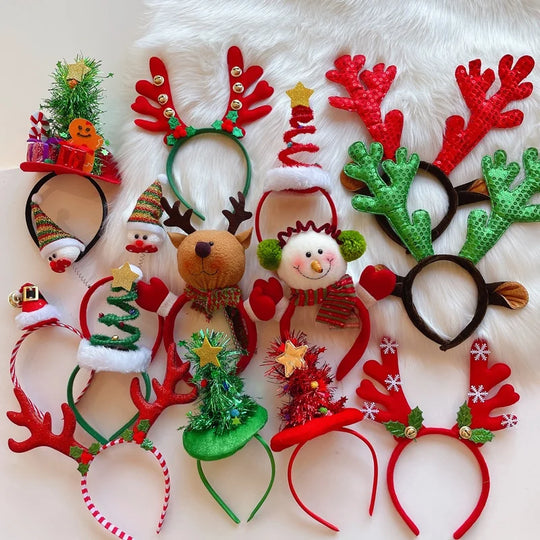 3-Pack Assorted Christmas Headbands, Random Designs
