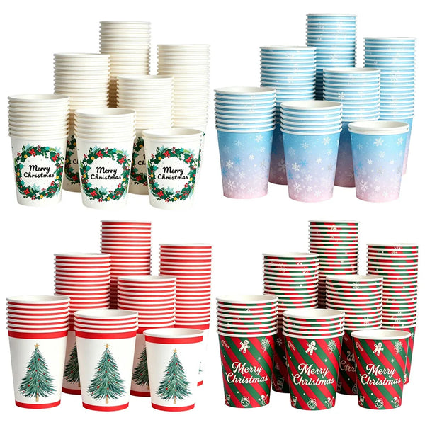 Christmas Winter Paper Cups, 10 Pack