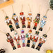 Nutcracker Christmas Ornaments, Set of 12 Wooden Soldier Hanging Decorations for the Tree and Party Favors