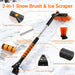 Extendable Car Snow Brush and Ice Scraper with Rotating Head and Foam Grip