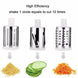 Rotary Cheese Grater with 3 Stainless Steel Drums and Suction Base