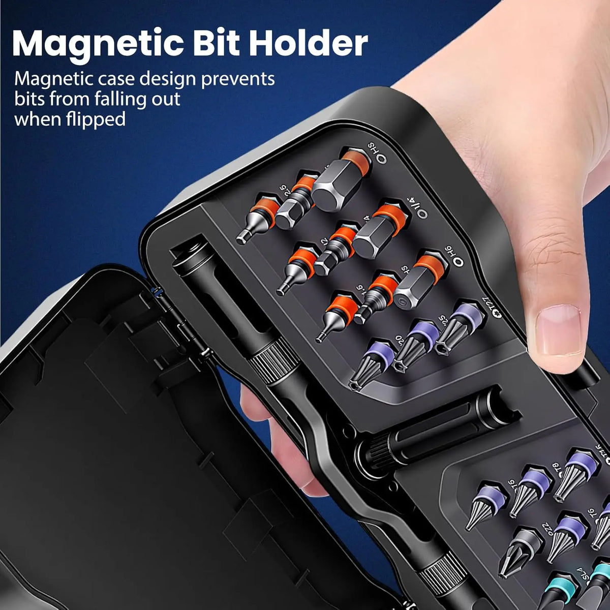 24-in-1 Magnetic Ratchet Screwdriver Set with Reconfigurable T-Handle