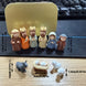 Pocket Mini Nativity Set in Tin Box, 10-Piece Miniature Christmas Manger Scene with Starry Lid