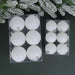 6-Piece Glitter White Christmas Ball Ornaments, 6 cm (2.36 in)