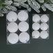 6-Piece Glitter White Christmas Ball Ornaments, 6 cm (2.36 in)