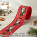 Nutcracker Print Wired Edge Christmas Ribbon, Red & Gold, 5 Meters