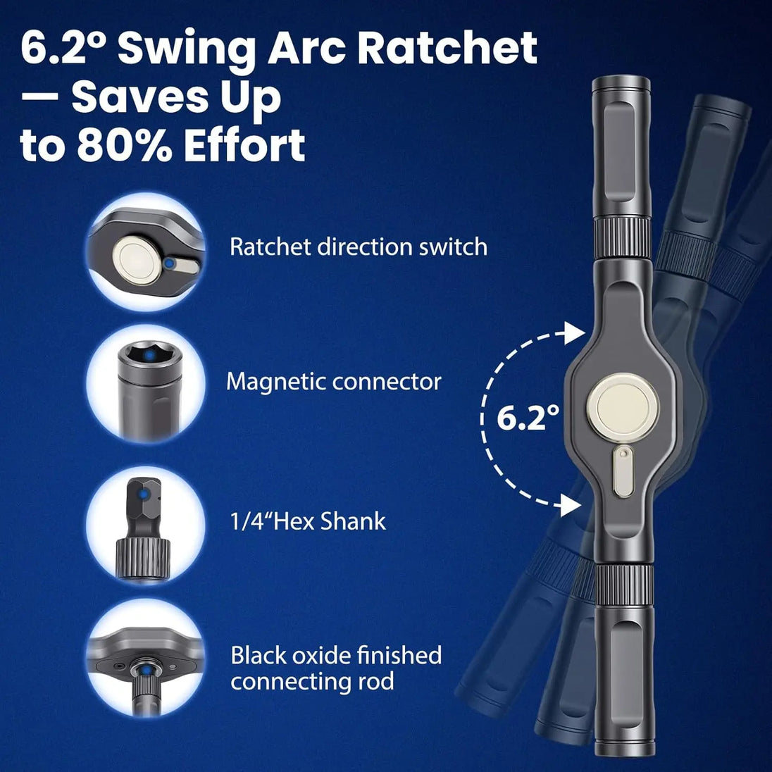 24-in-1 Magnetic Ratchet Screwdriver Set with Reconfigurable T-Handle