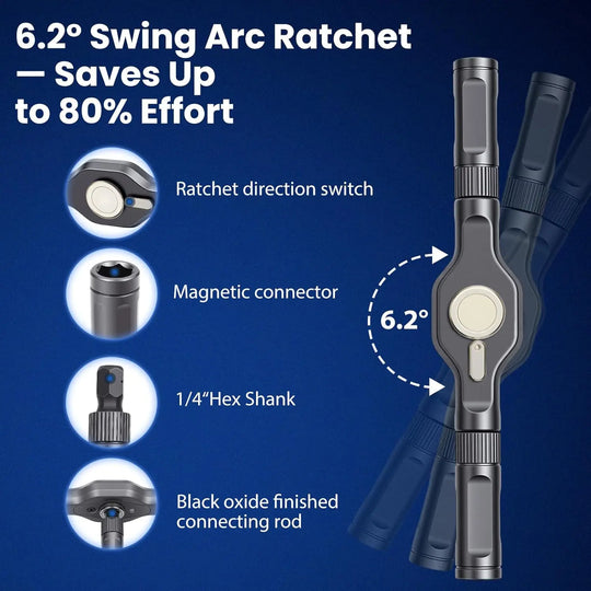 24-in-1 Magnetic Ratchet Screwdriver Set with Reconfigurable T-Handle