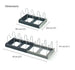 Expandable Pan and Lid Organizer Rack for Kitchen Cabinets with 7 Adjustable Dividers