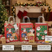 Christmas Kraft Paper Gift Bags with Handles, Santa & Snowman Print, 10 Pack