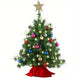 24-Inch Prelit Tabletop Christmas Tree, Warm White LED Lights with Ornaments and Star Topper
