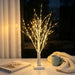 Lighted Birch Tree for Christmas Decor, 27 in Tabletop, 144 Warm White LEDs, USB or Battery