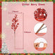 Red Glitter Berry Stems for Christmas Tree, Wreath and Garland, Pack of 10 Picks