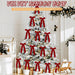 Red Velvet Christmas Tree Bows, 12 Pack, 4.7 in Bow Ornaments with Tie-On Straps