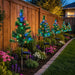 Solar Christmas Tree Stake Light, 27.5 in Lighted Pine Tree for Yard and Pathway, Multicolor LEDs