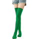 Christmas Striped Over-the-Knee Socks - Elf Style Thigh-High Stockings (1 Pair)