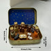 Pocket Mini Nativity Set in Tin Box, 10-Piece Miniature Christmas Manger Scene with Starry Lid
