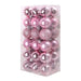 Pink Christmas Ball Ornaments, 36-Piece Plastic Tree Ornament Set, 1.6 in