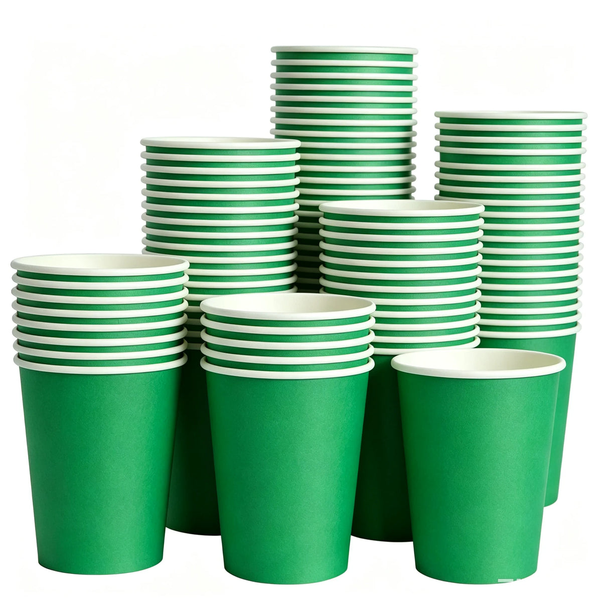 Christmas Green Paper Party Cups, 10 Pack