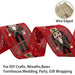 Nutcracker Print Wired Edge Christmas Ribbon, Red & Gold, 5 Meters