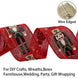 Nutcracker Print Wired Edge Christmas Ribbon, Red & Gold, 5 Meters