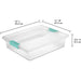 Clear Stackable Storage Box with Latching Lid for Home Organizer Use