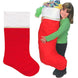Jumbo 36-Inch Red Christmas Stocking with White Cuff