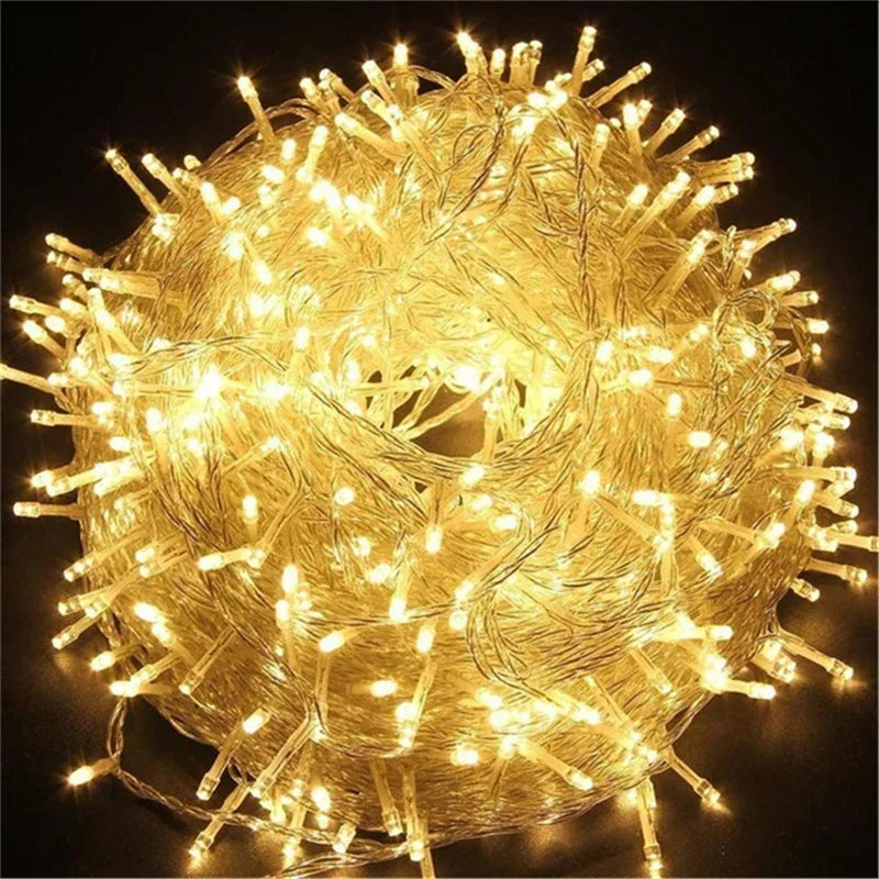100-Count Multi-Color LED Christmas String Lights, Green Wire, Indoor/Outdoor