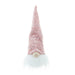 Light-Up Christmas Gnome, 7.9 in Plush LED Gnome with Pink Sequin Knit Hat, Tabletop and Tree Decoration