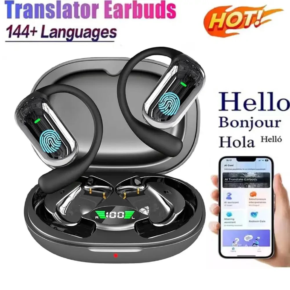Bluetooth AI Translator Earbuds with Charging Case